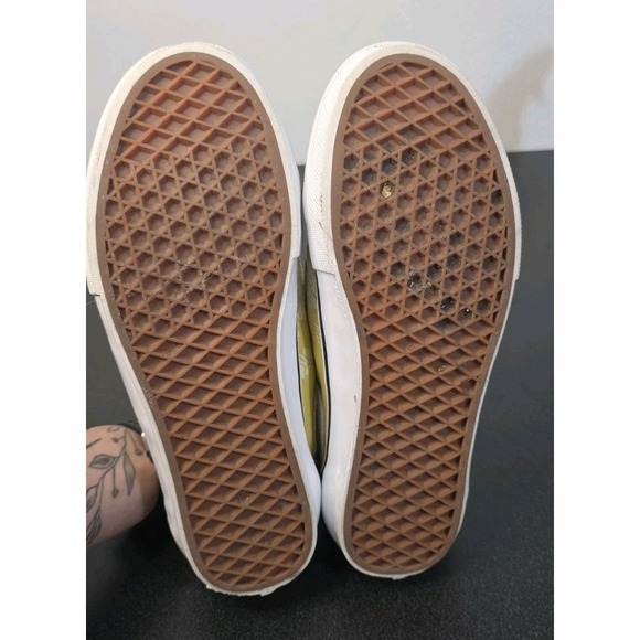 Vans Men 9 Skate Old Skool Aloha Leather Suede Canvas Sneaker Slip‎ On Green main image 9